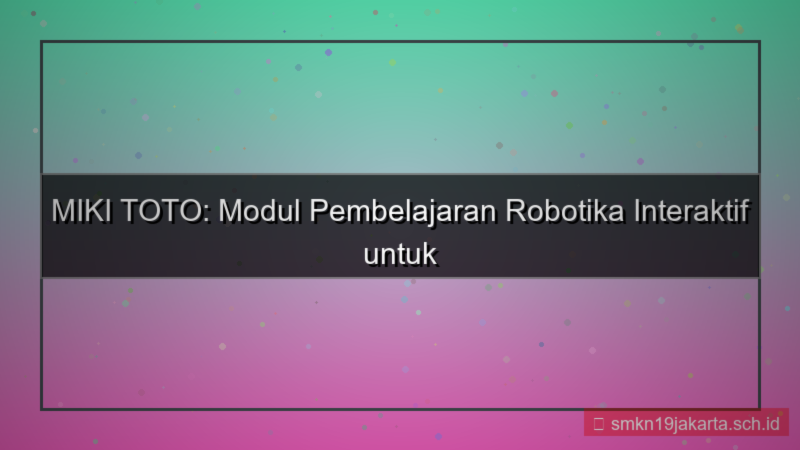 gambar MIKI TOTO modul pembelajaran mikitoto