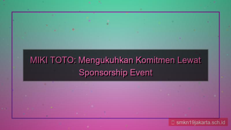 visual MIKI TOTO sponsor event mikitoto