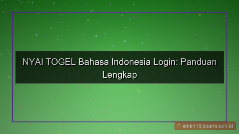 tampilan NYAI TOGEL bahasa indonesia login