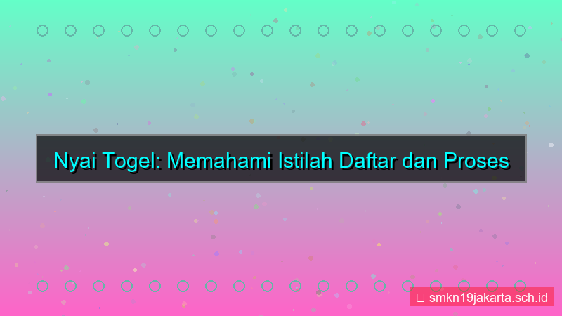 NYAI TOGEL bahasa inggris daftar