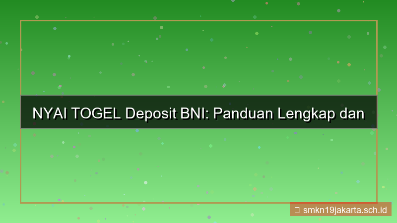 gambar NYAI TOGEL bni deposit akun