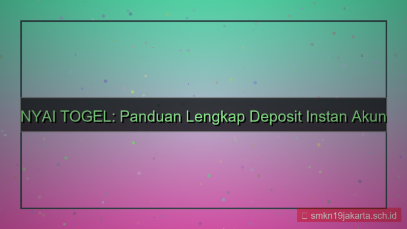 tampilan NYAI TOGEL deposit instan akun