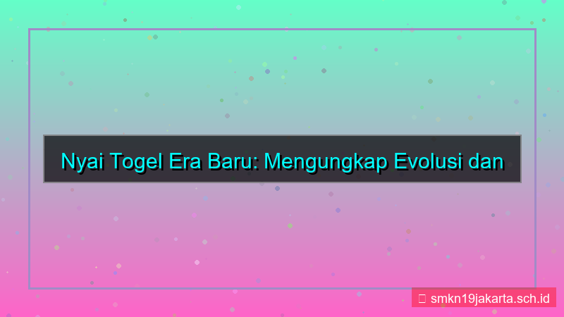 ilustrasi NYAI TOGEL era baru nyaitogel