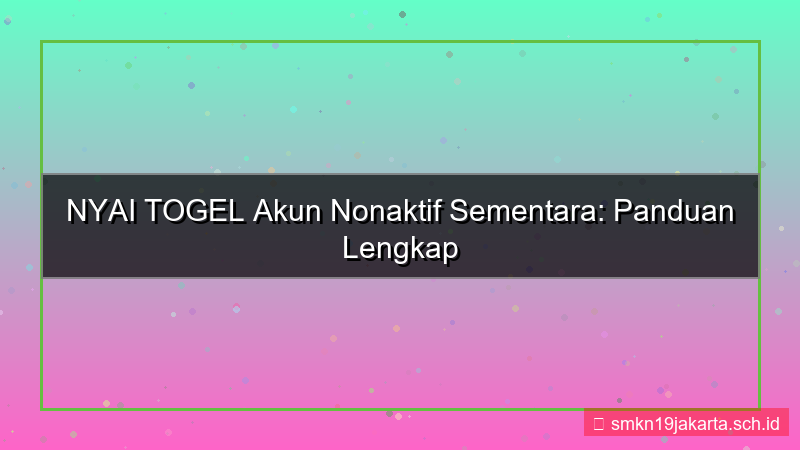 tampilan NYAI TOGEL nonaktif akun sementara
