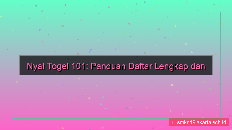 ilustrasi NYAI TOGEL nyaitogel 101 daftar