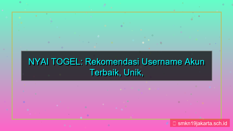 gambar NYAI TOGEL rekomendasi username akun