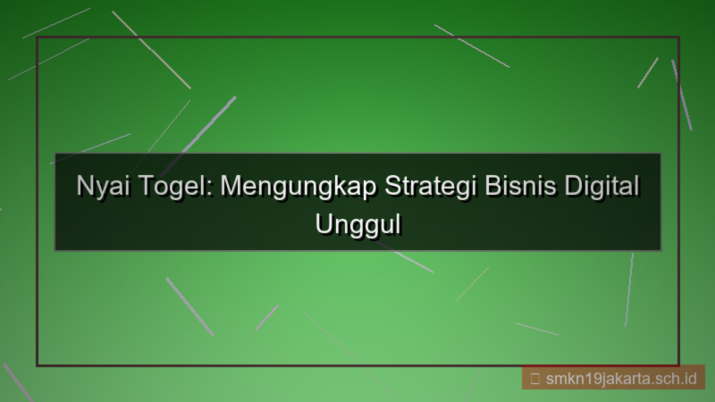 gambar NYAI TOGEL strategi bisnis nyaitogel