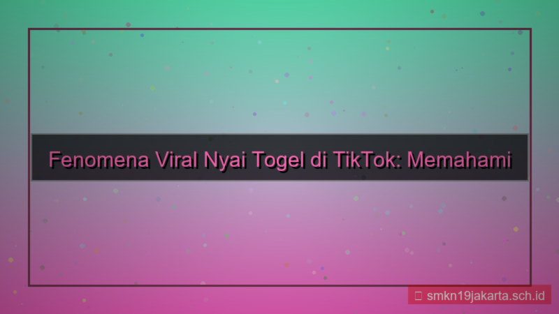 NYAI TOGEL tiktok nyaitogel viral