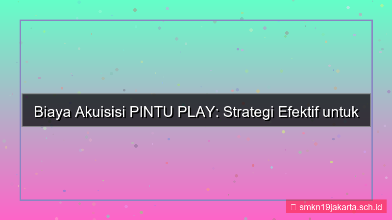 PINTU PLAY biaya akuisisi pintuplay