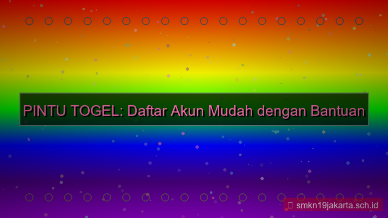 gambar PINTU TOGEL ai chatbot bantuan daftar