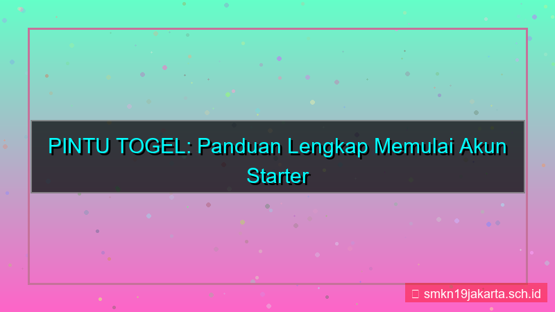 gambar PINTU TOGEL akun starter pintutogel