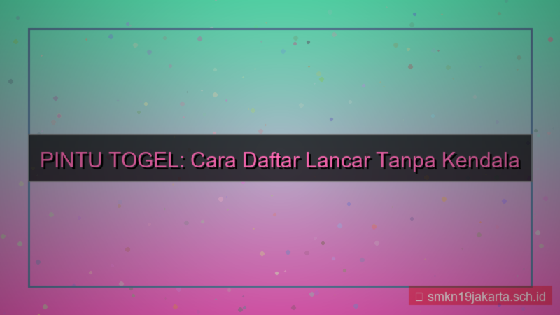 visual PINTU TOGEL captcha lanjutan daftar