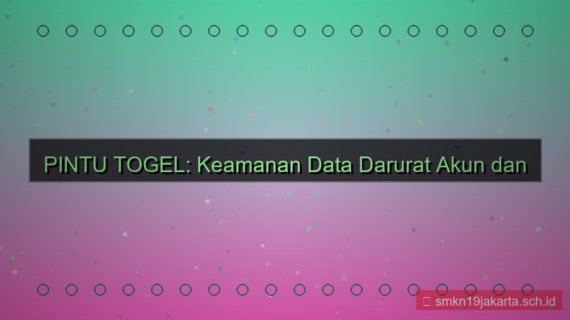 gambar PINTU TOGEL data darurat akun