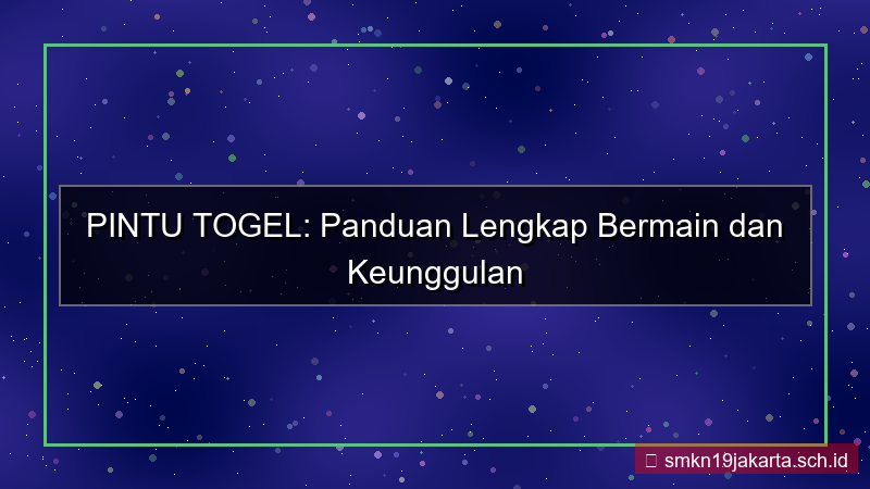 PINTU TOGEL game online pintutogel