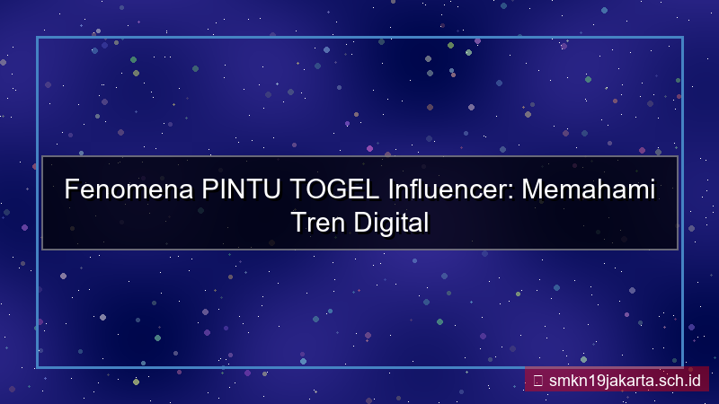 gambar PINTU TOGEL influencer pintutogel