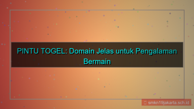 visual PINTU TOGEL kepemilikan domain jelas