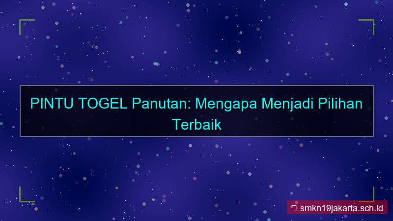 PINTU TOGEL panutan pintutogel