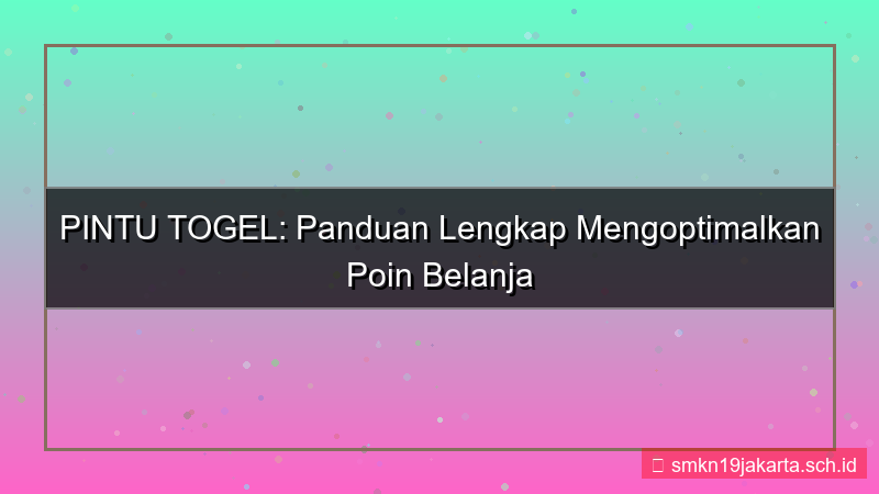 konten PINTU TOGEL poin belanja akun