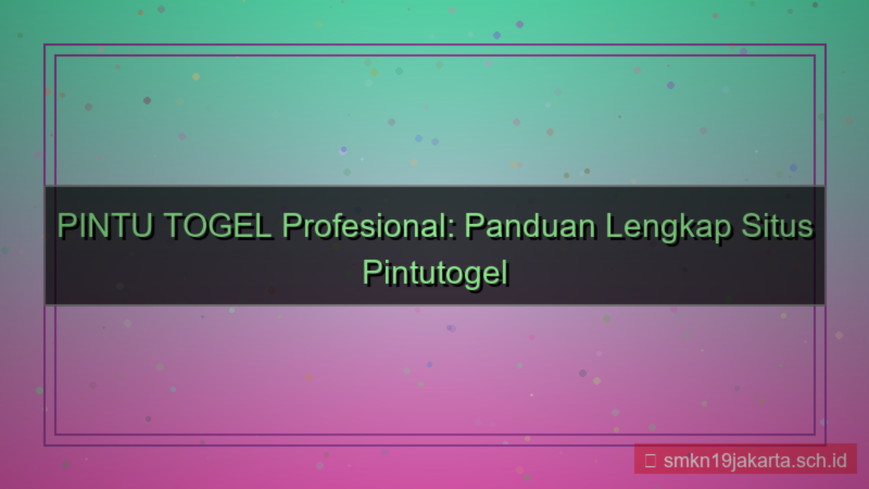 desain PINTU TOGEL profesional pintutogel
