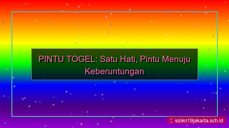 PINTU TOGEL satu hati pintutogel