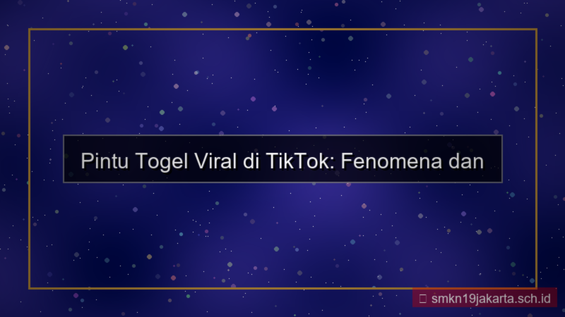 PINTU TOGEL tiktok pintutogel viral