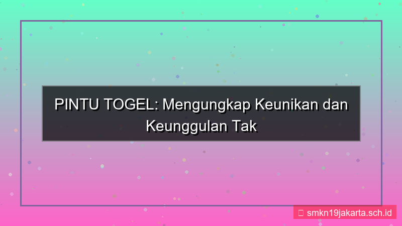 PINTU TOGEL unique selling point pintutogel