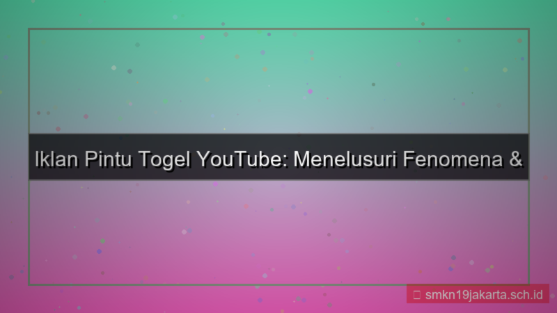 PINTU TOGEL youtube ads pintutogel
