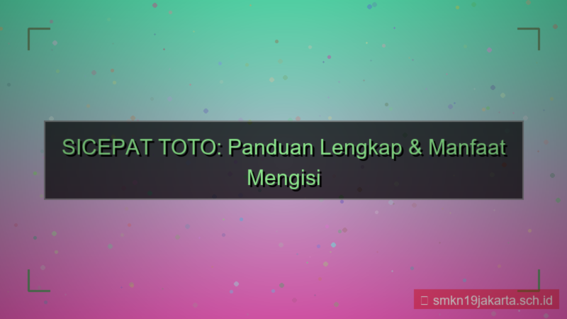 SICEPAT TOTO survey kepuasan login