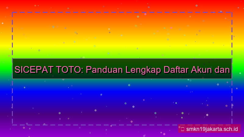 visual SICEPAT TOTO transfer bank daftar
