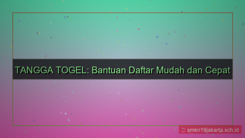 TANGGA TOGEL ai chatbot bantuan daftar