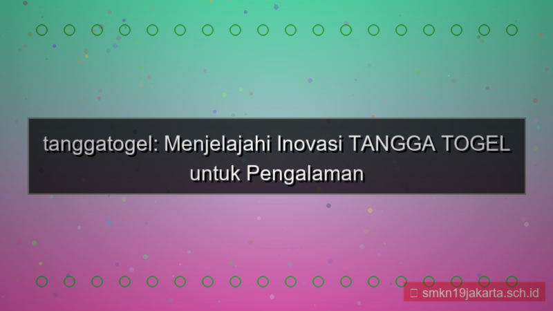 desain TANGGA TOGEL inovatif tanggatogel