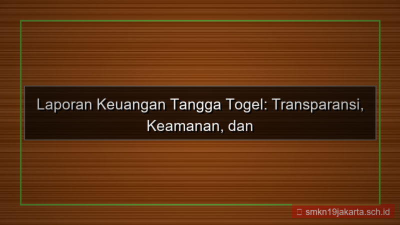 konten TANGGA TOGEL laporan keuangan tanggatogel