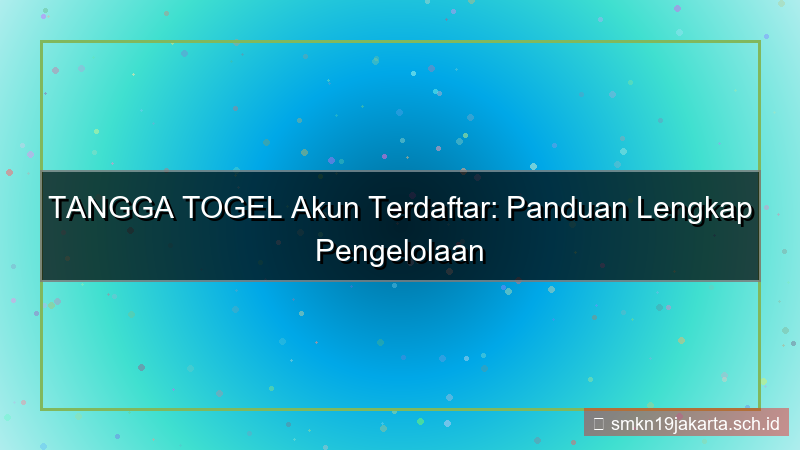 tampilan TANGGA TOGEL perangkat terdaftar akun