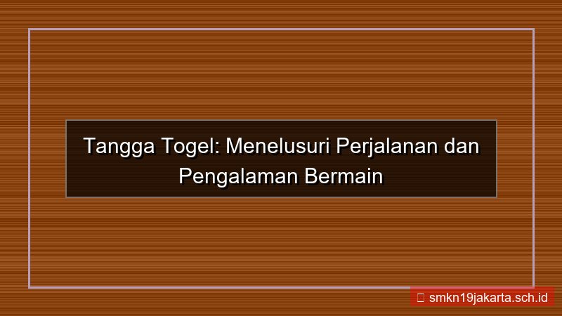 visual TANGGA TOGEL perjalanan tanggatogel