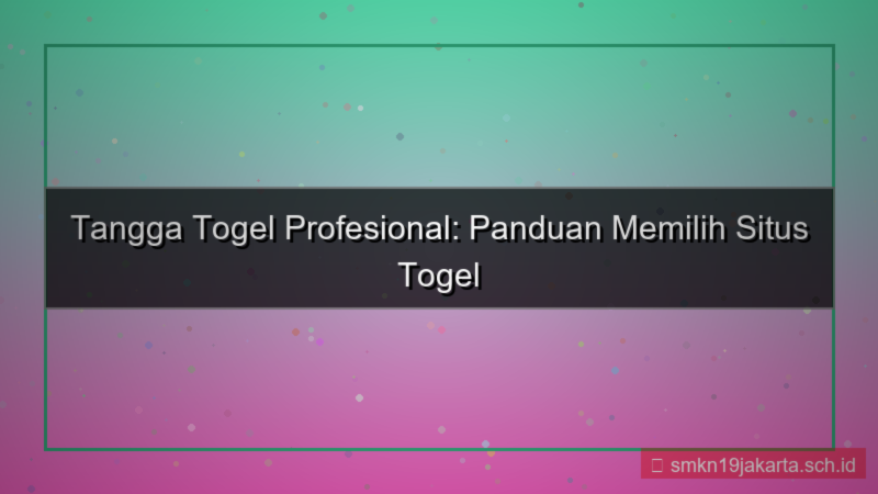 TANGGA TOGEL profesional tanggatogel