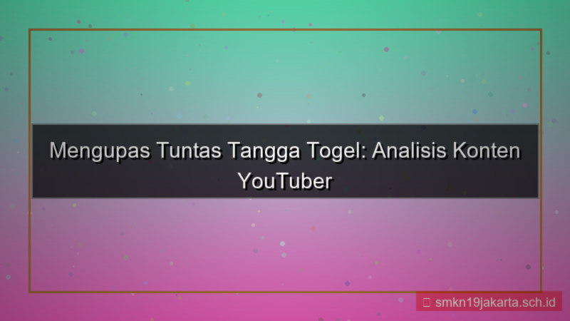 gambar TANGGA TOGEL review youtuber tanggatogel