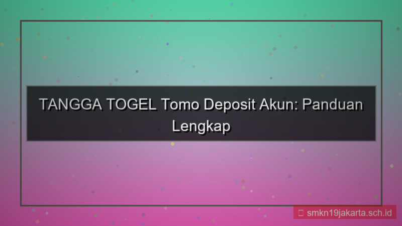 ilustrasi TANGGA TOGEL tomo deposit akun