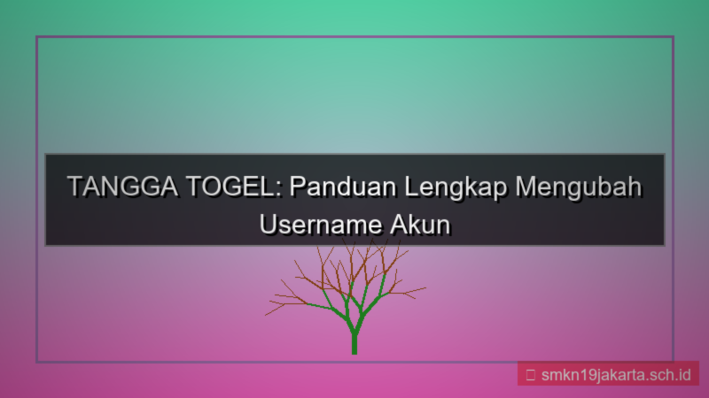 tampilan TANGGA TOGEL ubah username akun
