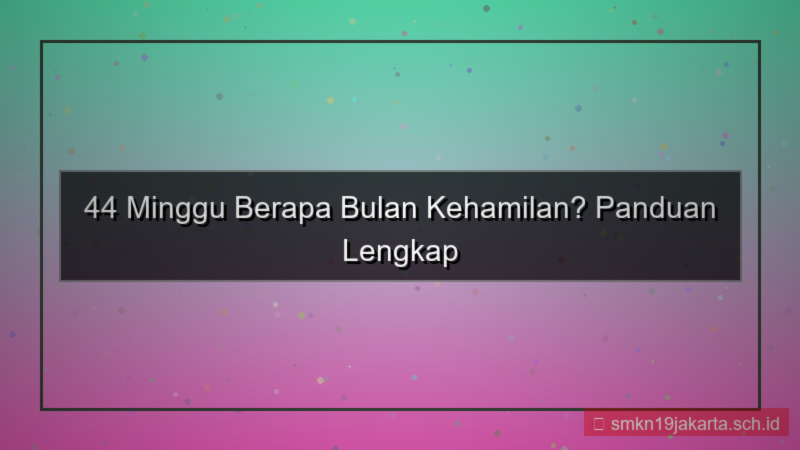 tampilan 44 minggu berapa bulan